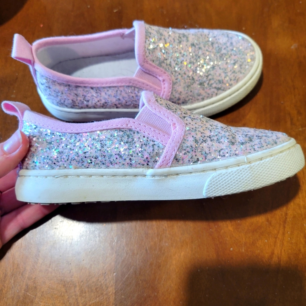 Cat N Jack Toddler Girls Pink Sparkle Sneakers size 9